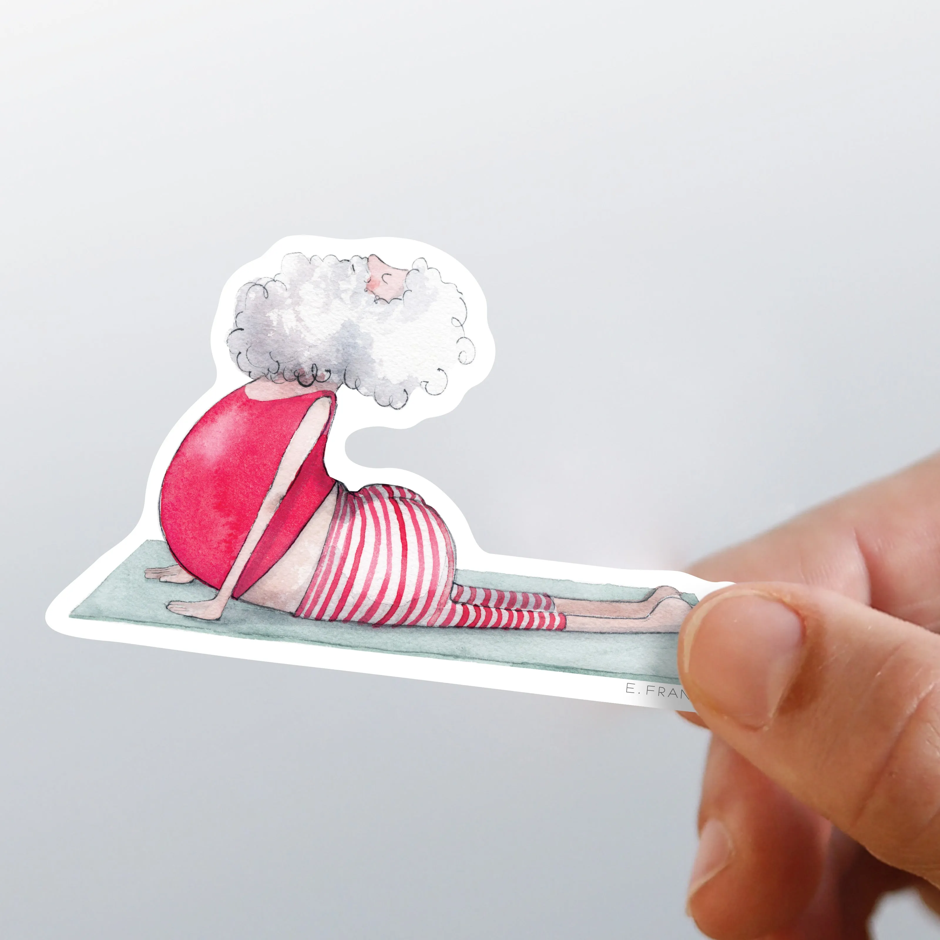 Yoga Santa Sticker