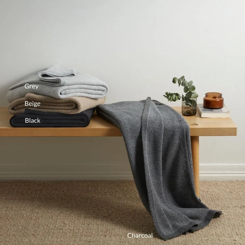 York Charcoal Blanket