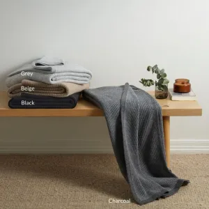 York Charcoal Blanket